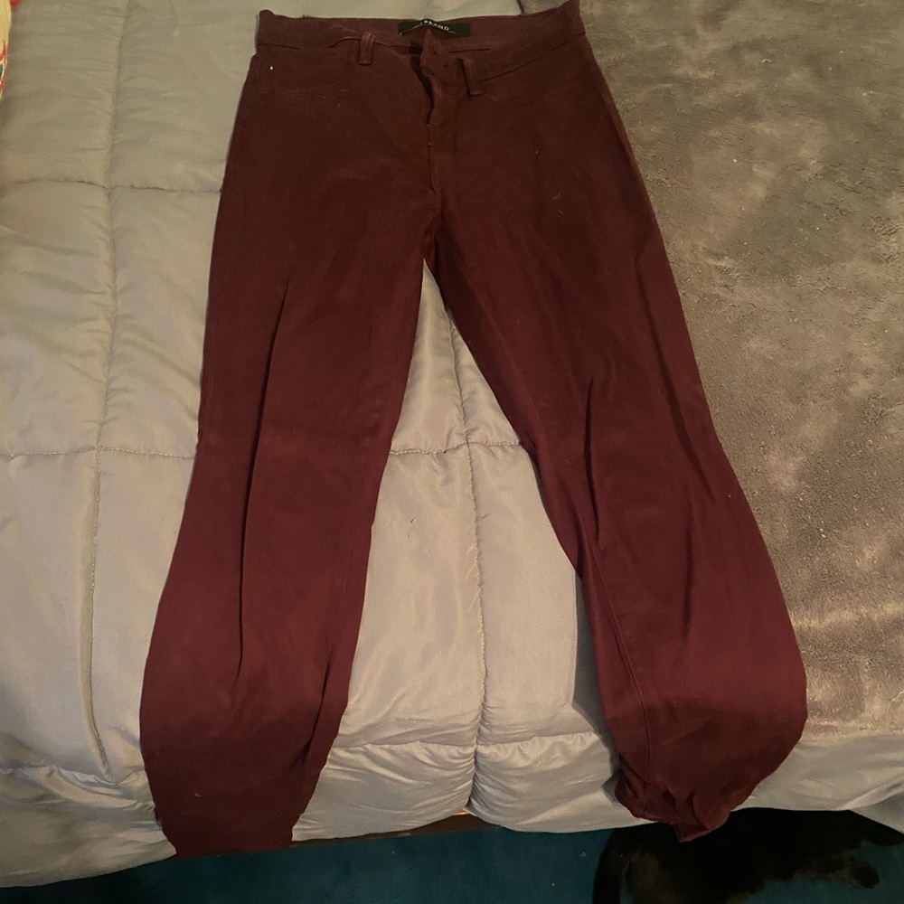 J brand maroon skinny jeans